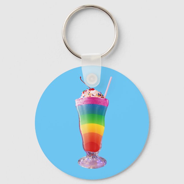 Rainbow Milkshake Keychain (Front)