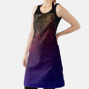Rainbow Milky Way Starry Cosmic Galaxy Stars Dark Apron