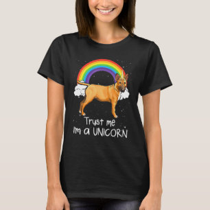 Rainbow Miniature Bull Terrier Trust Me Im A Unico T-Shirt