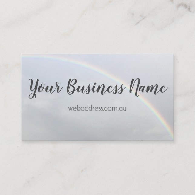 Rainbow Minimalist Business Card (Front)