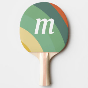 Rainbow Minimalist Stripes Handmade Ping Pong Paddle