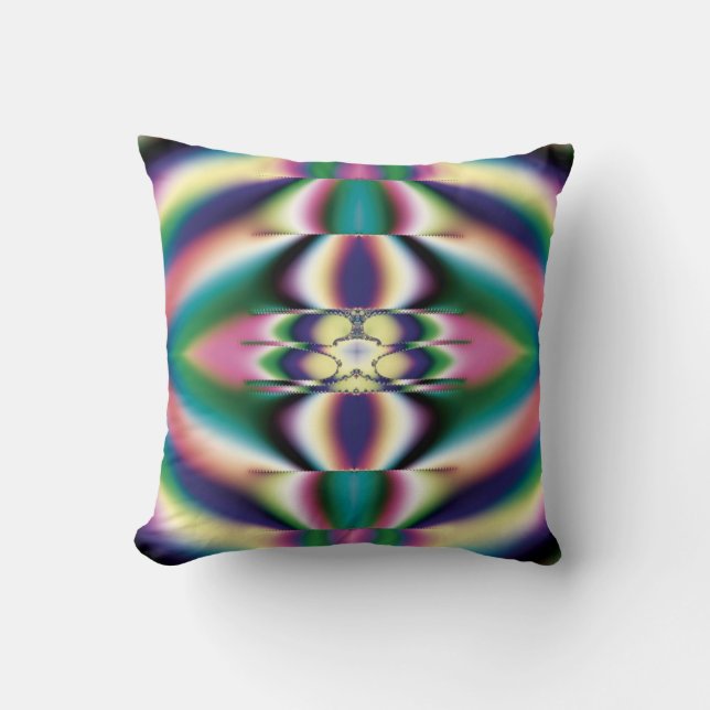 Rainbow Mirrors Throw Pillow (Front)