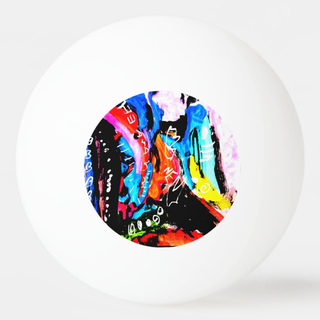Rainbow mixed ping pong ball (Front)
