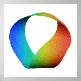 Rainbow Mobius Strip Poster