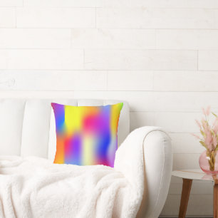 Rainbow modern gradient throw pillow