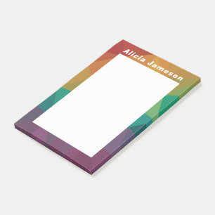 Rainbow modern personalized post it notes