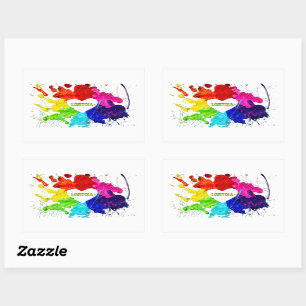 Rainbow Modern Stripe LGBT Sticker