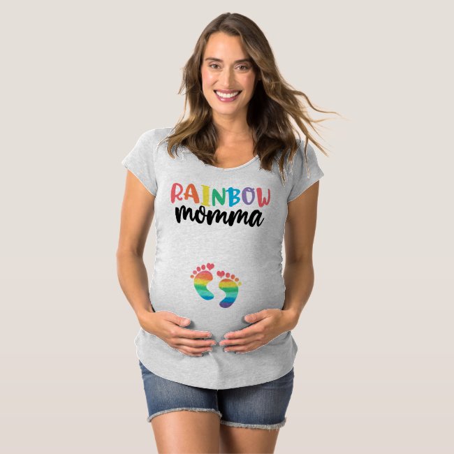 Rainbow Momma Pregnancy Shirt