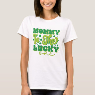 Rainbow mommy Lucky One First Birthday  T-Shirt