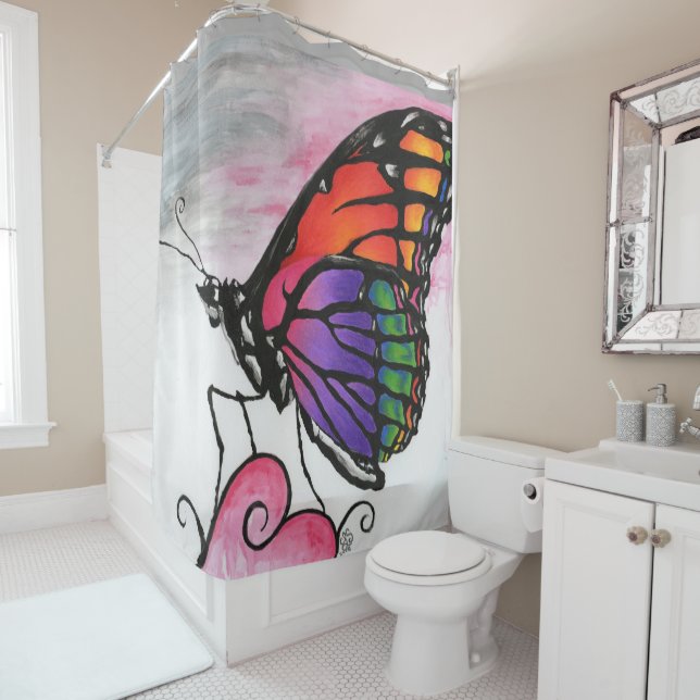 Rainbow Monarch Butterfly Original Fantasy Art (In Situ)