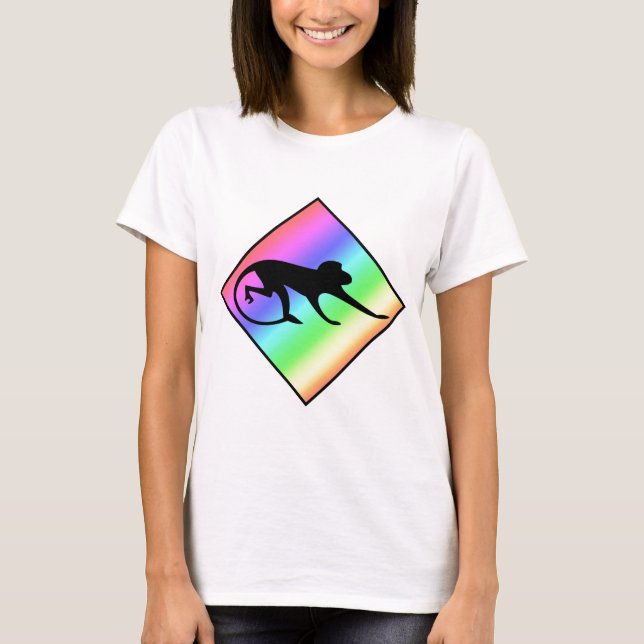 Rainbow Monkey Crossing T-Shirt (Front)