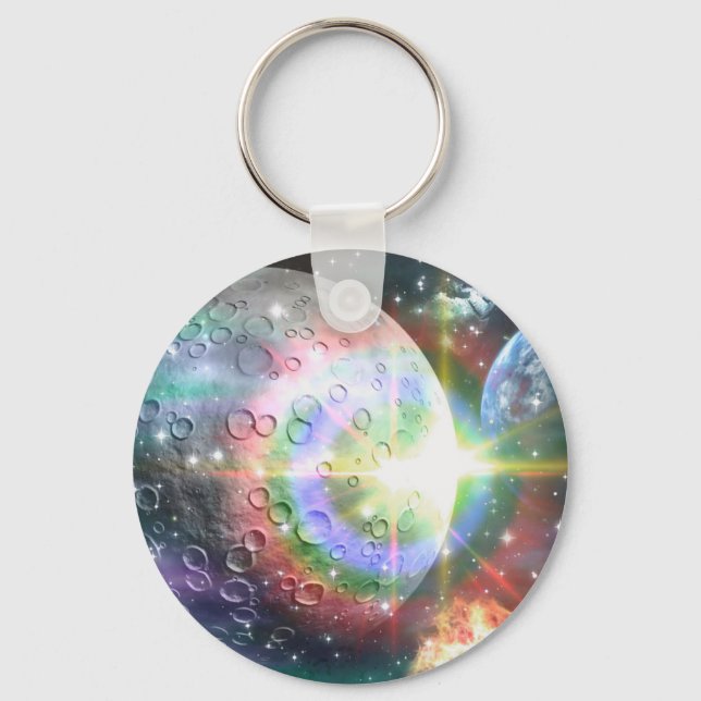 rainbow moon keychain (Front)