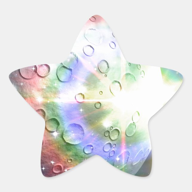 rainbow moon star sticker (Front)