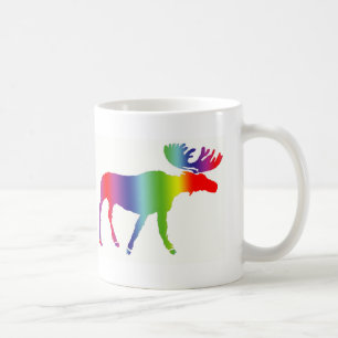 Rainbow Moose Coffee Mug