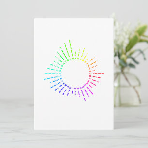 Rainbow Morse Code Invitation