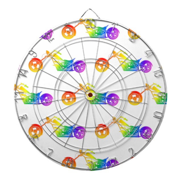 Rainbow Mortocycle Dartboard (Front)