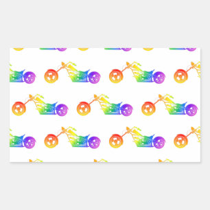 Rainbow Mortocycle Sticker