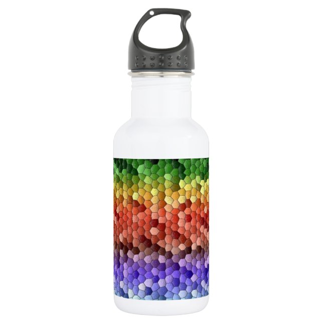 Rainbow Mosaic Pattern 532 Ml Water Bottle (Front)
