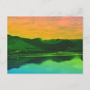 Rainbow Mountains and Coast Water Canada Postcard