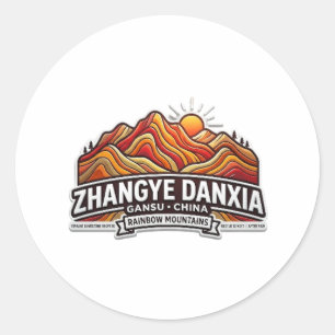 RAINBOW MOUNTAINS ZHANGYE DANXIA CLASSIC ROUND STICKER