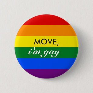 Rainbow MOVE, i'm gay Button