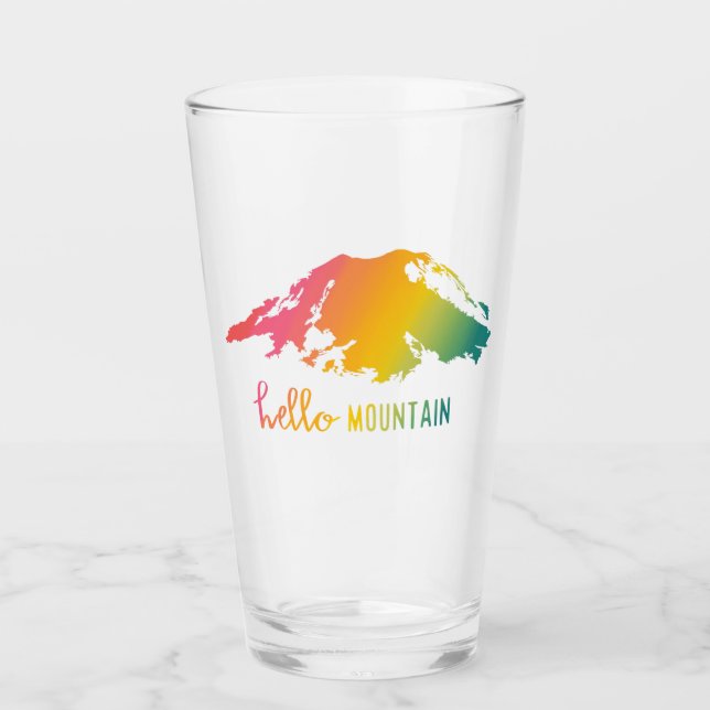 Rainbow Mt Rainier Glass (Front)