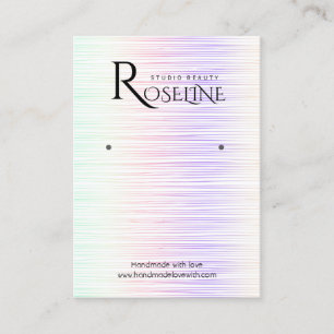Rainbow Multi Colour iridescent jewlery display  Business Card
