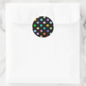 Rainbow Multicolor Face Pattern Classic Round Sticker (Bag)
