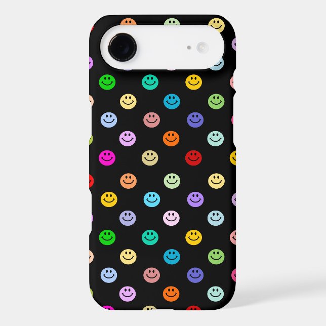 Rainbow Multicolor Face Pattern iPhone 3 Case (Back)