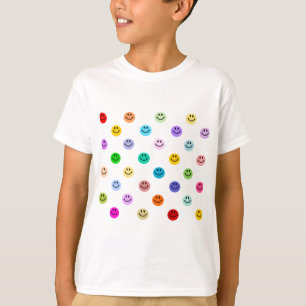 Rainbow Multicolor Face Pattern T-Shirt