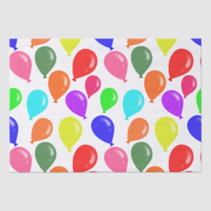 Rainbow Multicolored Birthday Balloons Tissue Paper
