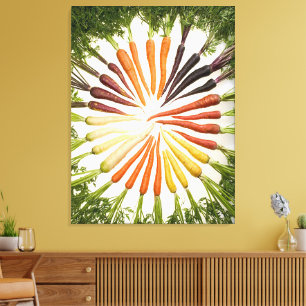 Rainbow Multicolored Carrots Canvas Print