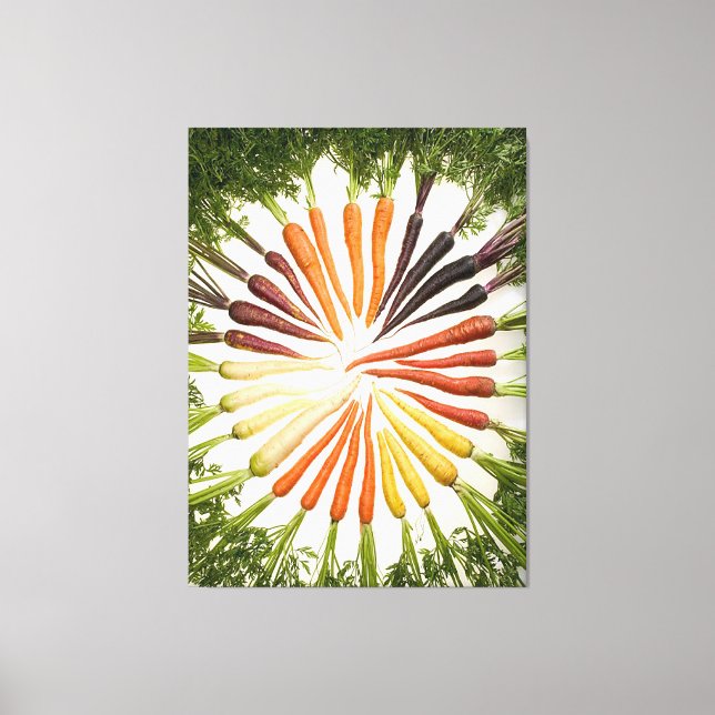 Rainbow Multicolored Carrots Canvas Print (Front)