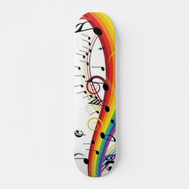 Rainbow Music Board Skateboard (Front)
