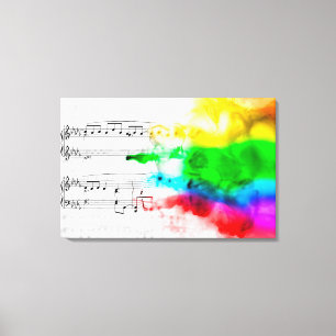 Rainbow Music Canvas Print