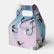 Rainbow music note favour box