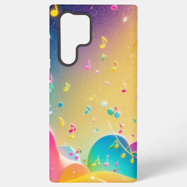 Rainbow Music Notes Pop Art Phone Case (Back)