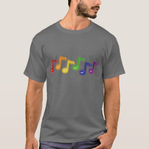Rainbow Music Notes T-Shirt