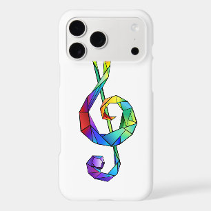 Rainbow musical key treble clef