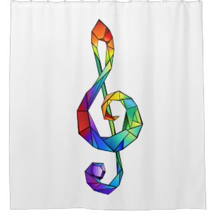 Rainbow musical key treble clef