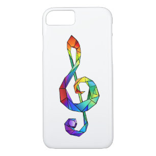 Rainbow musical key treble clef Case-Mate iPhone case