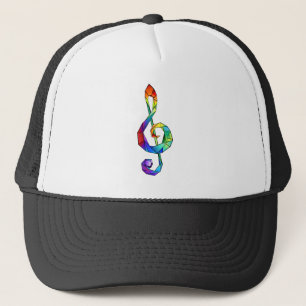 Rainbow Musical Key Trucker Hat