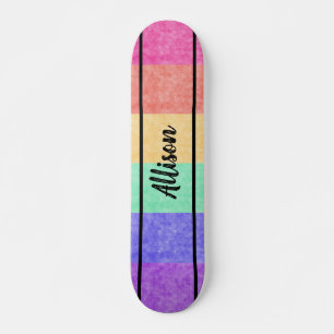 Rainbow Name Skateboard