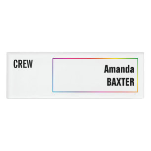 Rainbow Name Tag