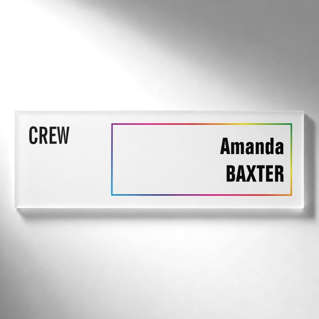 Rainbow Name Tag (Front)