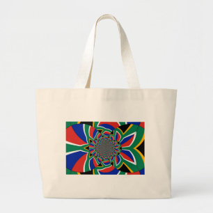 Rainbow Nation: Vibrant South Africa Art Print Large Tote Bag