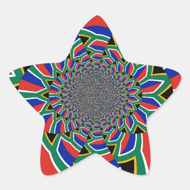 Rainbow Nation: Vibrant South Africa Art Print Star Sticker (Front)