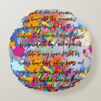 Rainbow Nature Round Pillow