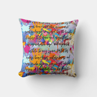Rainbow Nature Throw Pillow