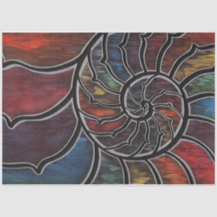 Rainbow Nautilus Silver Tissue Paper
